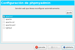 Configuramos Apache para phpMyAdmin